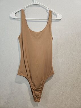 JLUXLABEL Mesh Tan Bodysuit